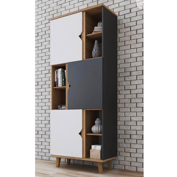 Dual Section Wooden Almirah