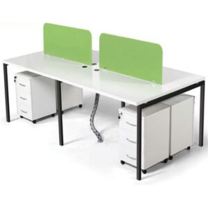 Modern Office Furniture 4 Person Office Workstation with Matel Table Frame