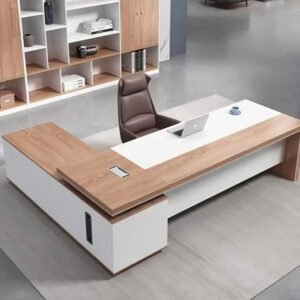 New Popularity Commercial Office Furniture with Drawer Storage L Shaped Office Business Furniture Wooden Office Table Desk