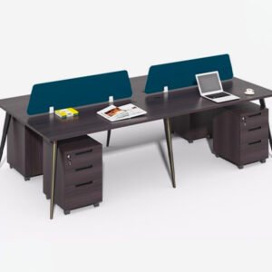 Widely Used Wood Modular Office Cubicle Desk Staff Work Station